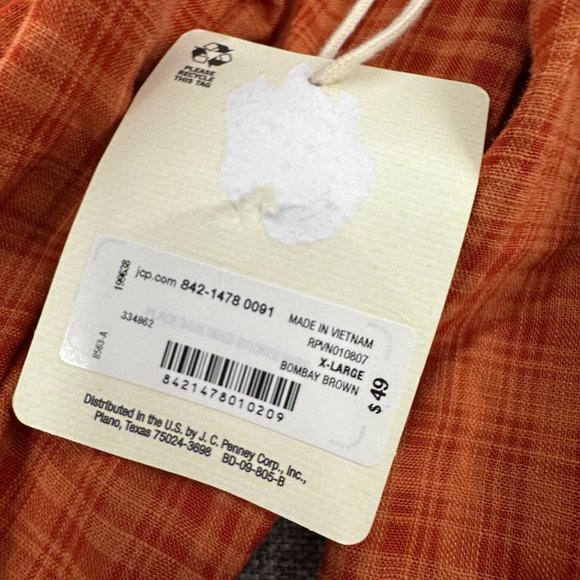 New! a.n.a a new approach Blouse XL Top Relaxed Fit 3/4th Sleeves Bombay Brown‎ - Picture 10 of 12